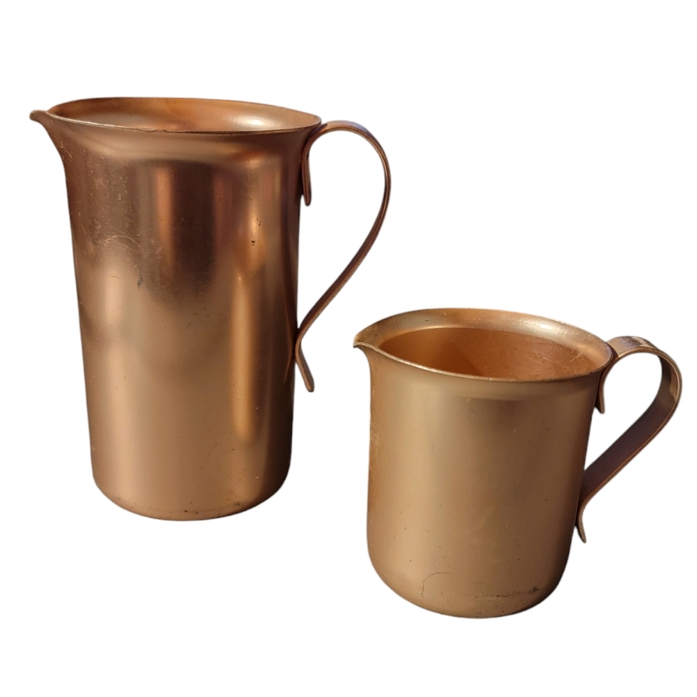 VINTAGE! COLOR CRAFT Copper Aluminum Creamer Cups Bundle